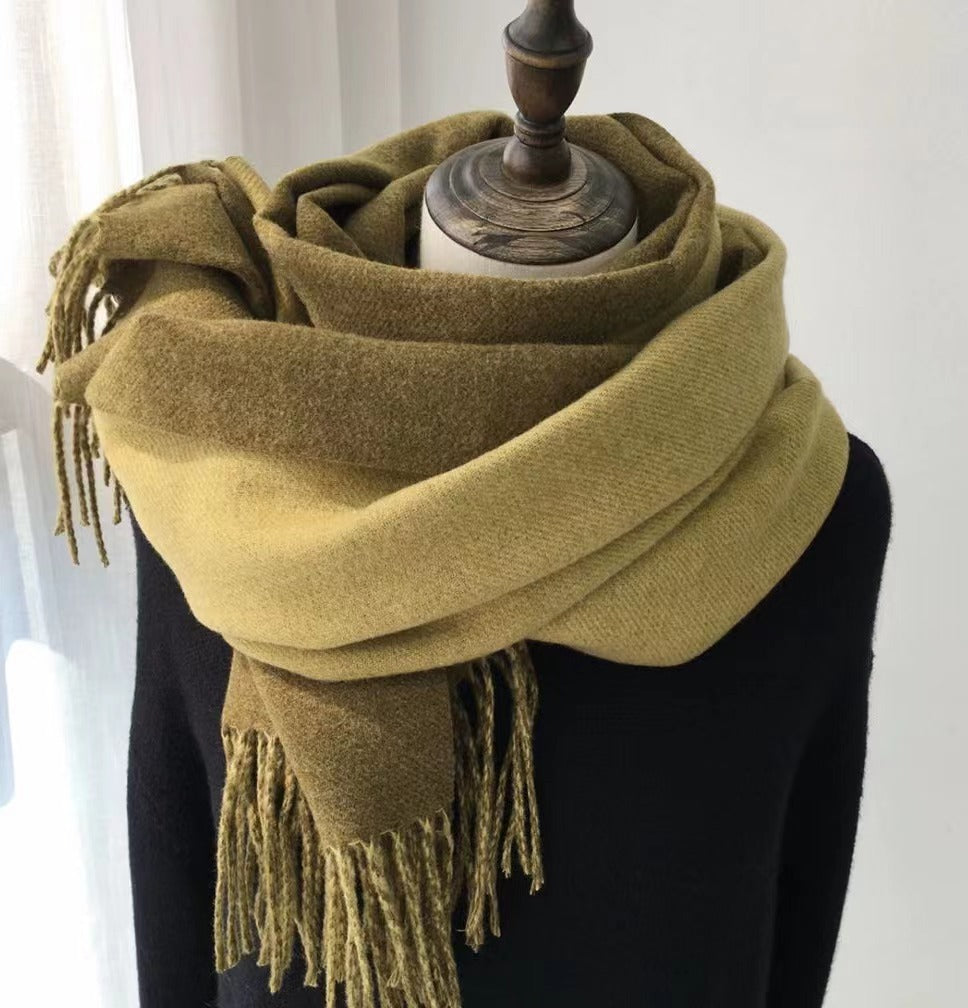 Double-sided  Australian Wool Scarf Shawl