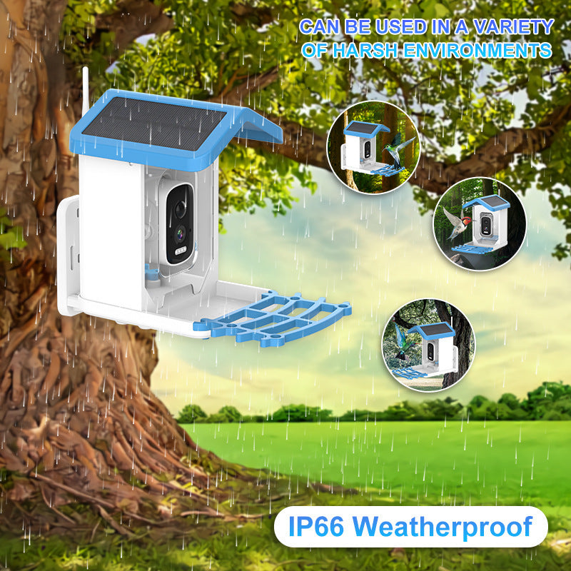 Smart Camera Bird Feeder 2K Live Feed Cam for Outdoor Backyard - AI Identify Auto Capture Videos Pictures, Gifts for Birdlover Mom Dad, 2.4GHz WiFi