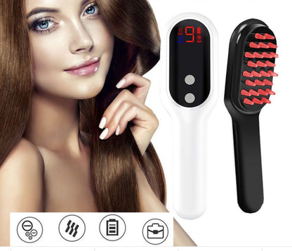 Electric Head Massager Therapy Hair Growth Comb Blue Red Light Scalp Massage Brush