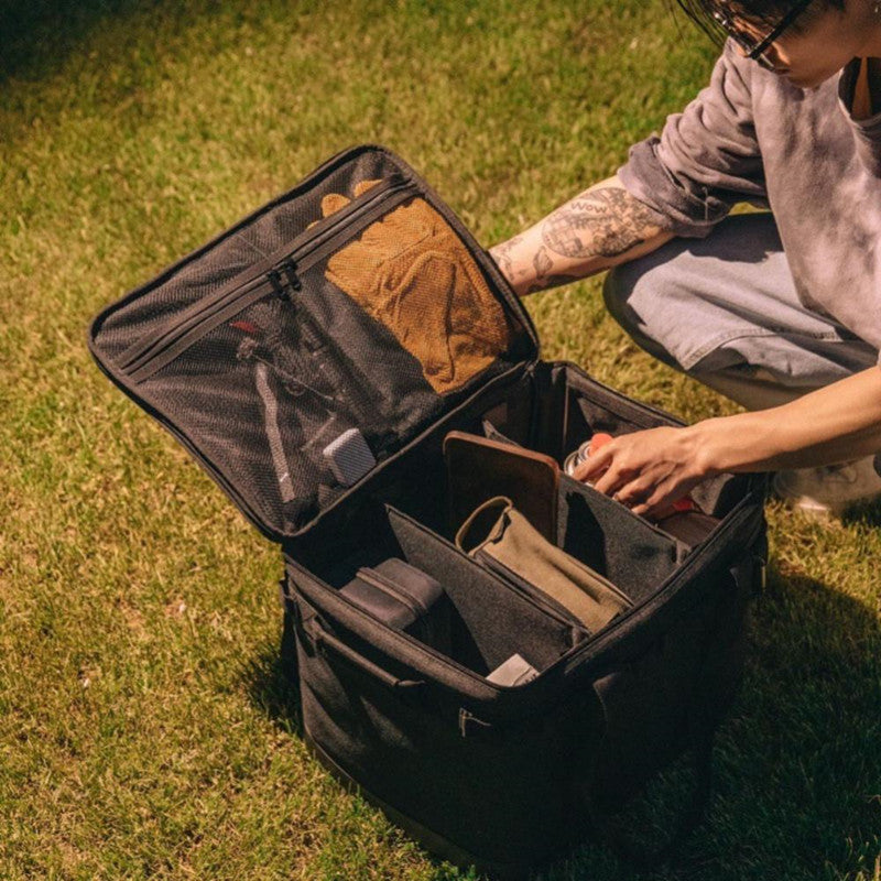Camping Storage Bag - Foldable Waterproof Organizer with Dry/Wet Separation, 36-55L Capacity