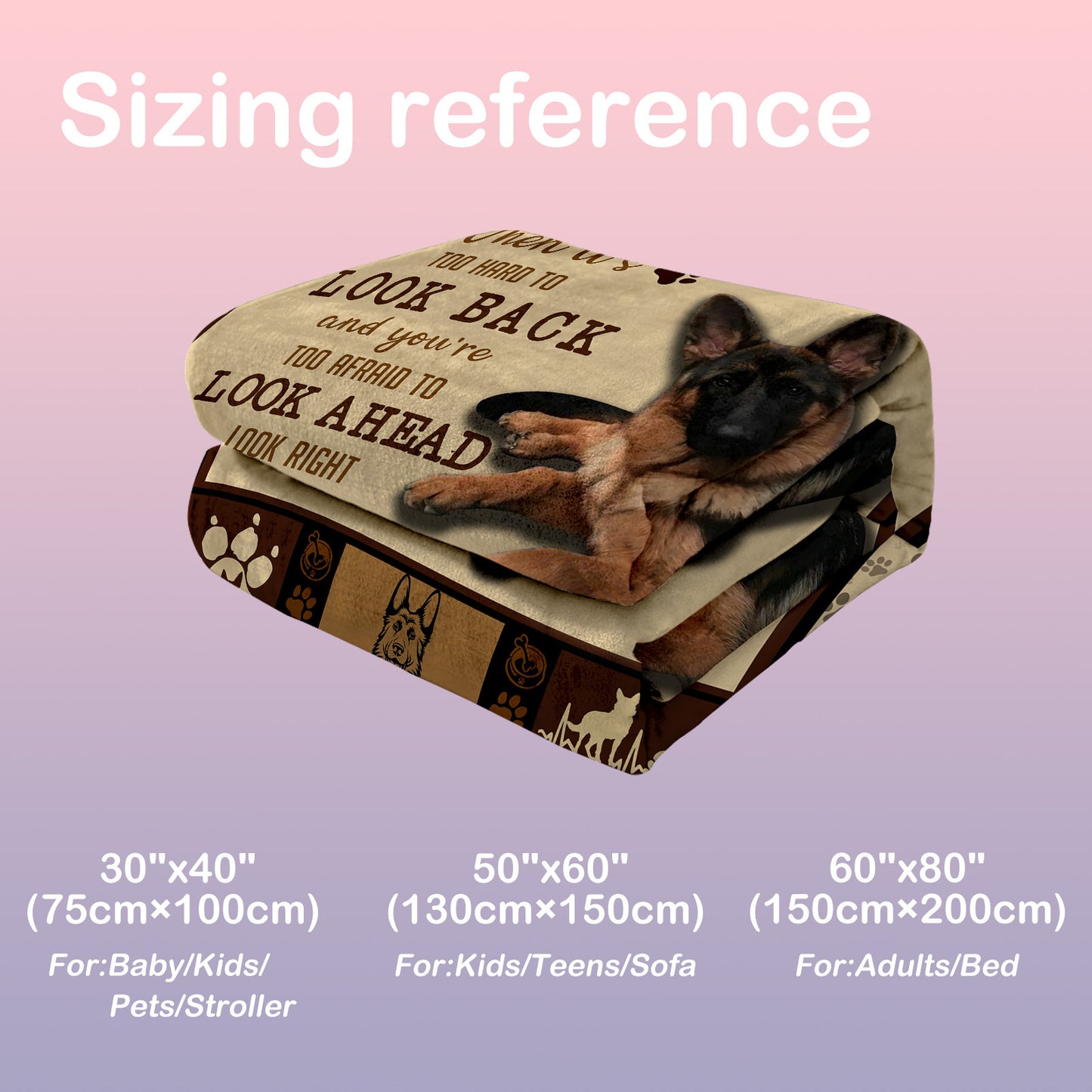 German Shepherd Dog Flannel Fleece Throw Blanket