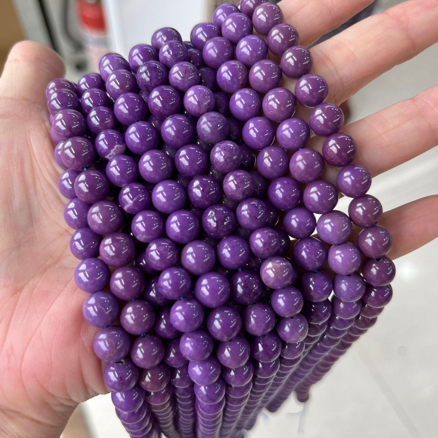 Natural Amethyst Mica Beads - Premium Loose Gemstone Beads for Jewelry Making
