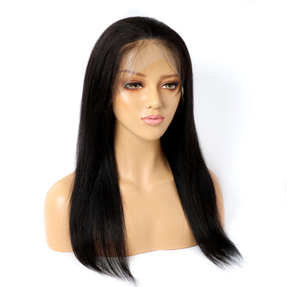 9A Real Human Hair Lace Front Wig - Straight Hair