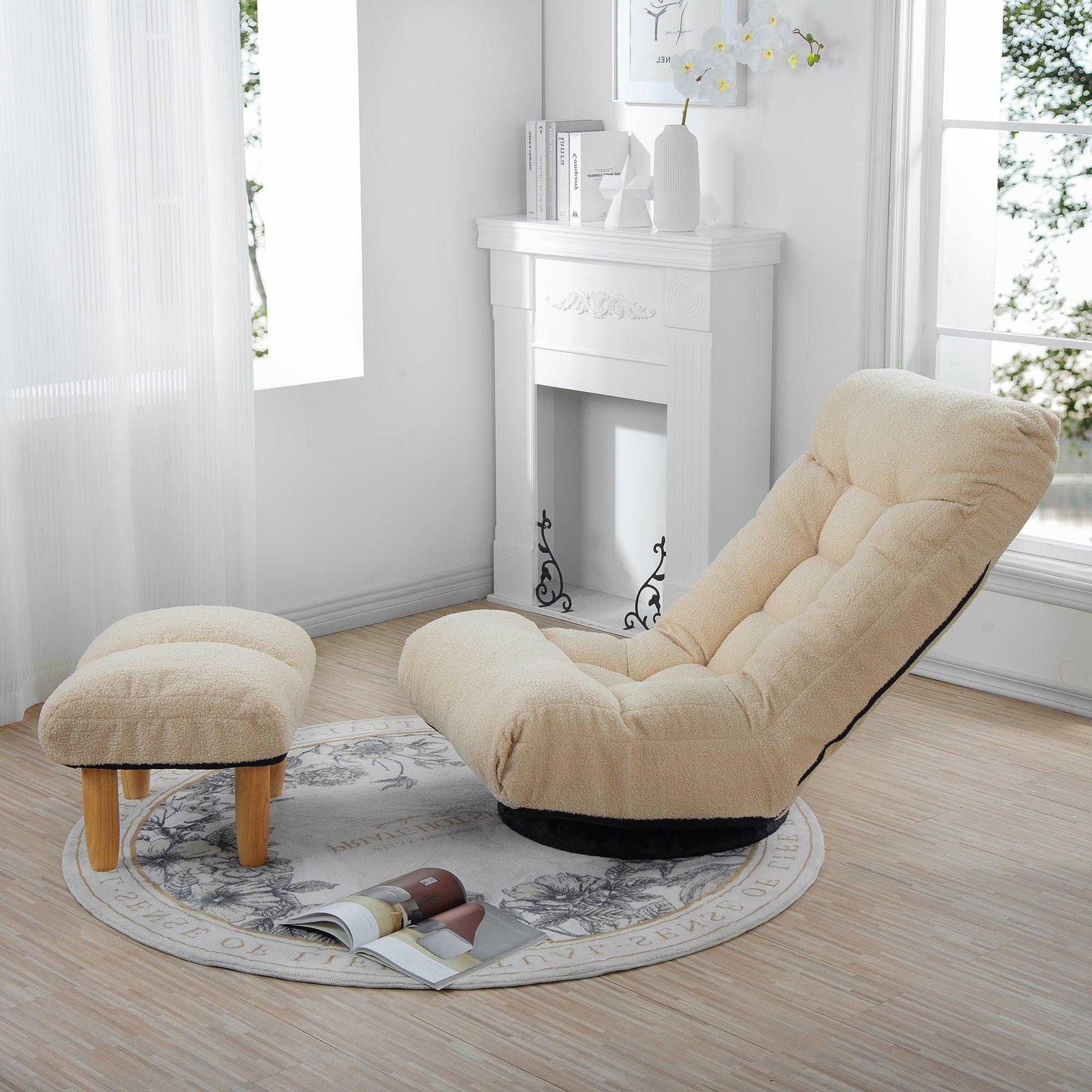 Single Sofa Reclining Chair Japanese Chair Lazy Sofa Tatami Balcony Reclining Chair Leisure Sofa Adjustable Chair