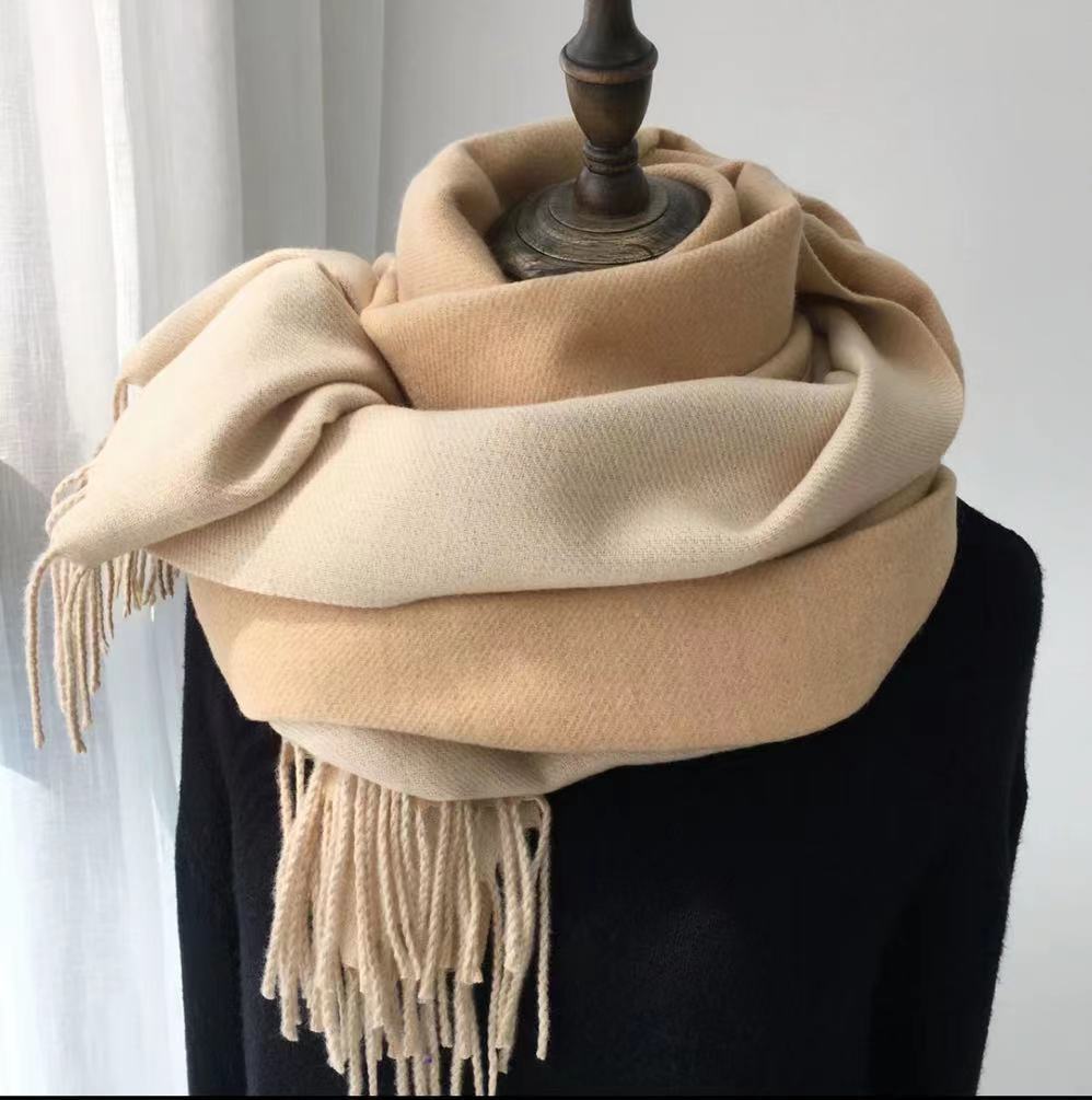 Double-sided  Australian Wool Scarf Shawl