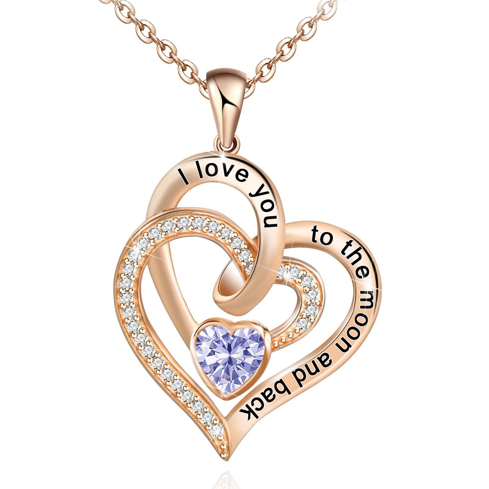 Anniversary Necklace for Wife - Sterling Silver Gift for Girlfriend, Mom, Daughter