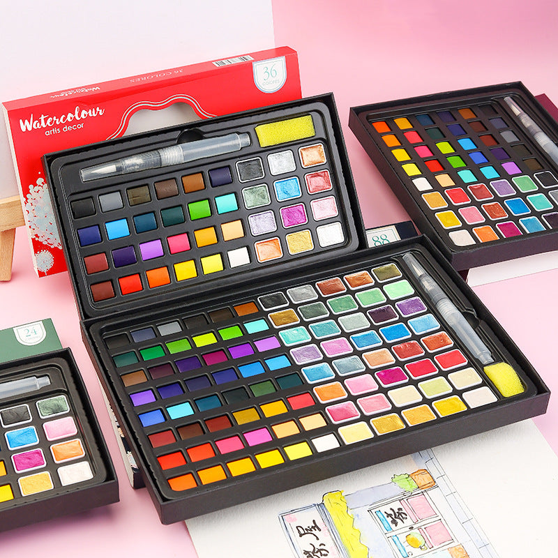 Children's Art Painting Watercolor Painting Boxed Paint