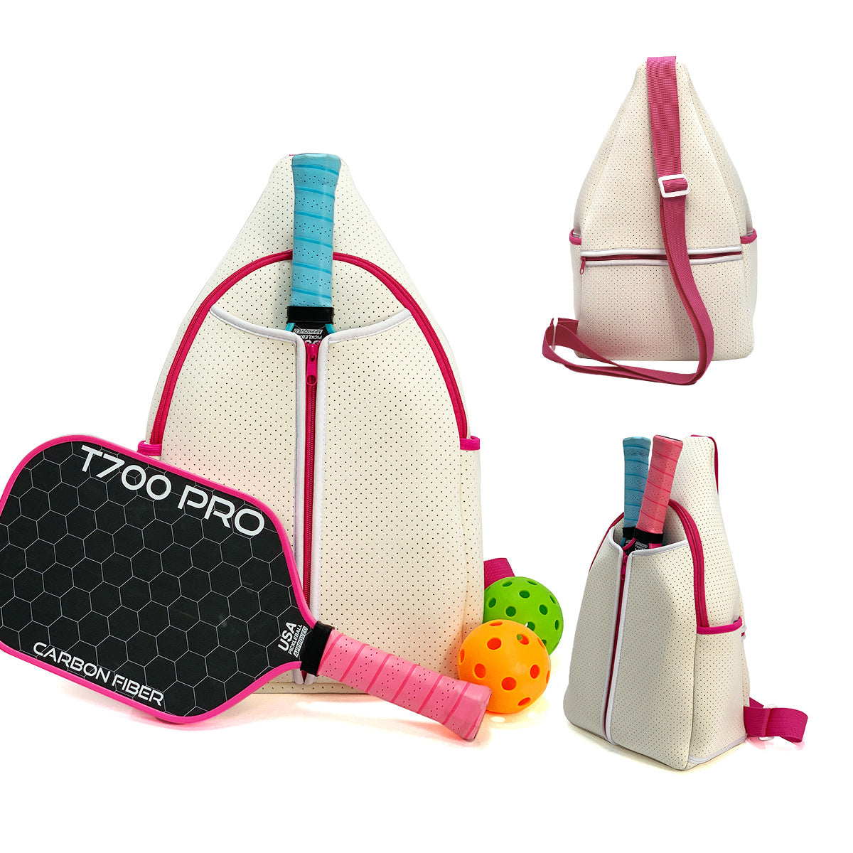 Designer Tennis Racket Backpack, Lightweight & Stylish, With Padded Compartment