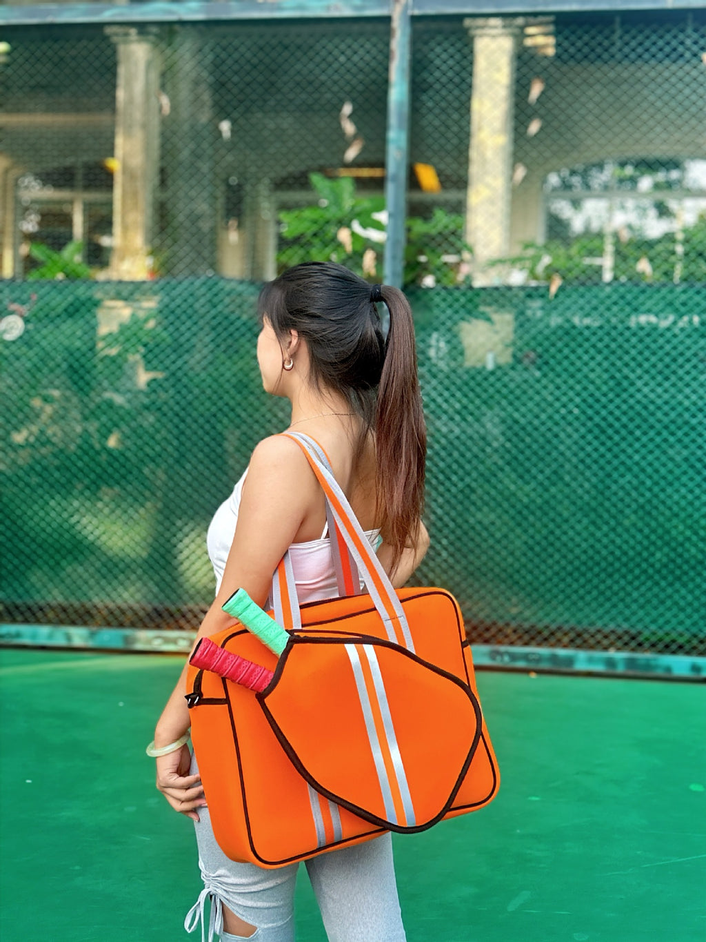 Designer Tennis Racket Backpack, Lightweight & Stylish, With Padded Compartment