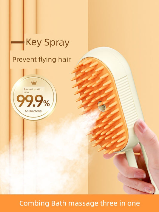 Steam Comb Hair Brush for cats or dogs