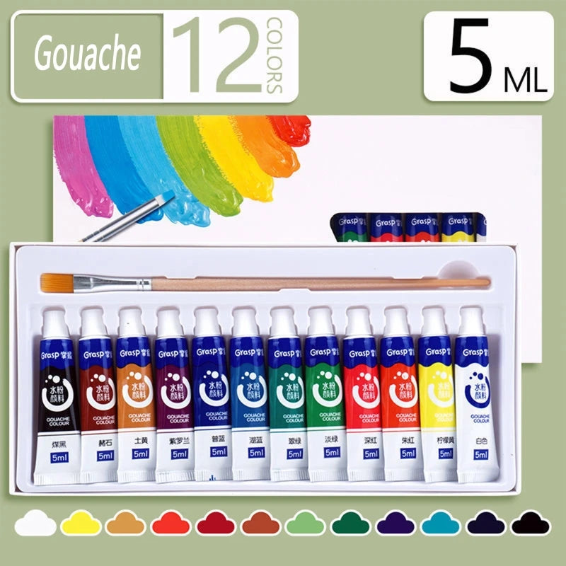 Paint Tubes Set Non Toxic Vivid Pigments for Professional Artist