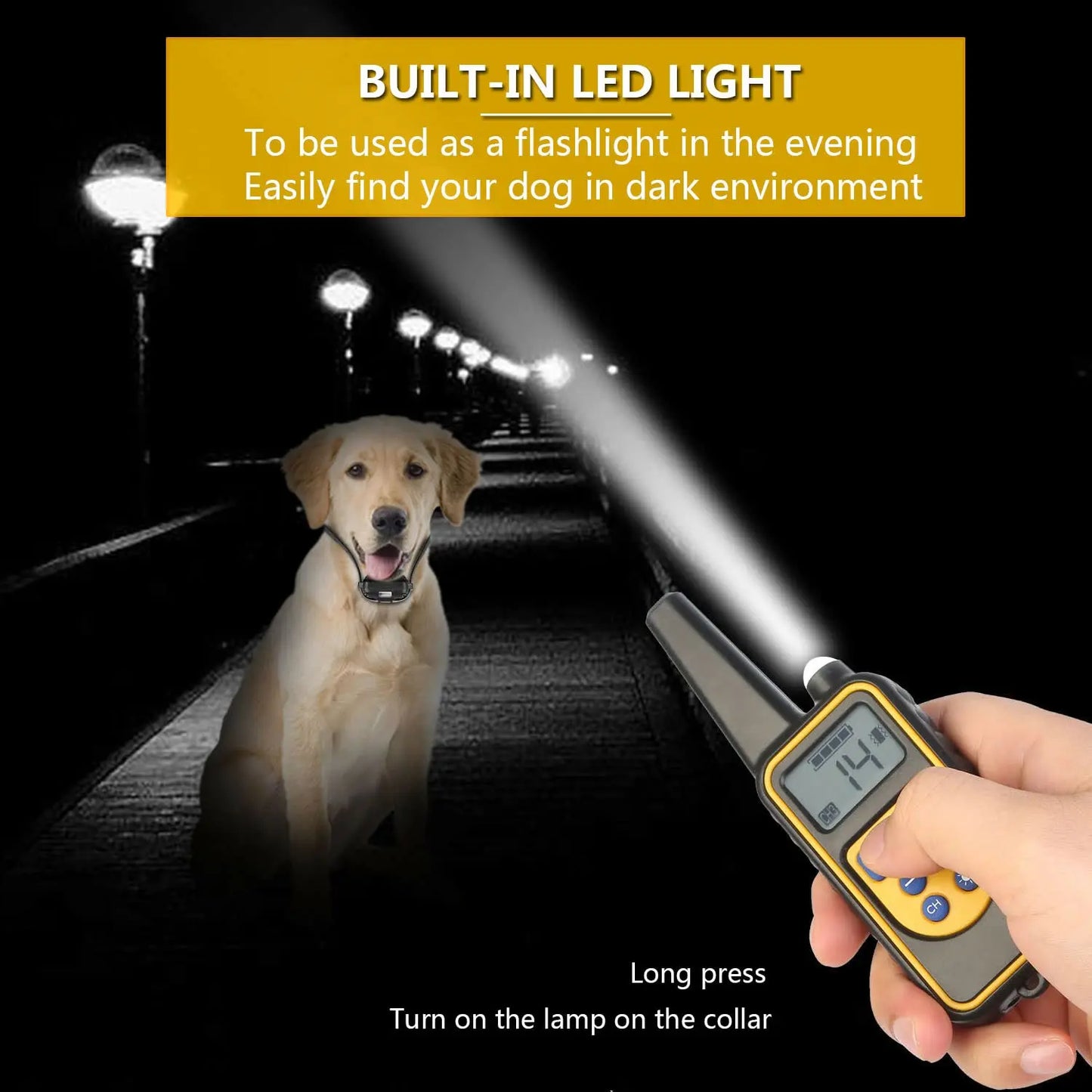 Dog Training Collar Waterproof Rechargeable Anti Barking Shock