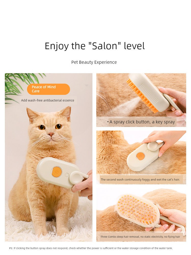 Steam Comb Hair Brush for cats or dogs