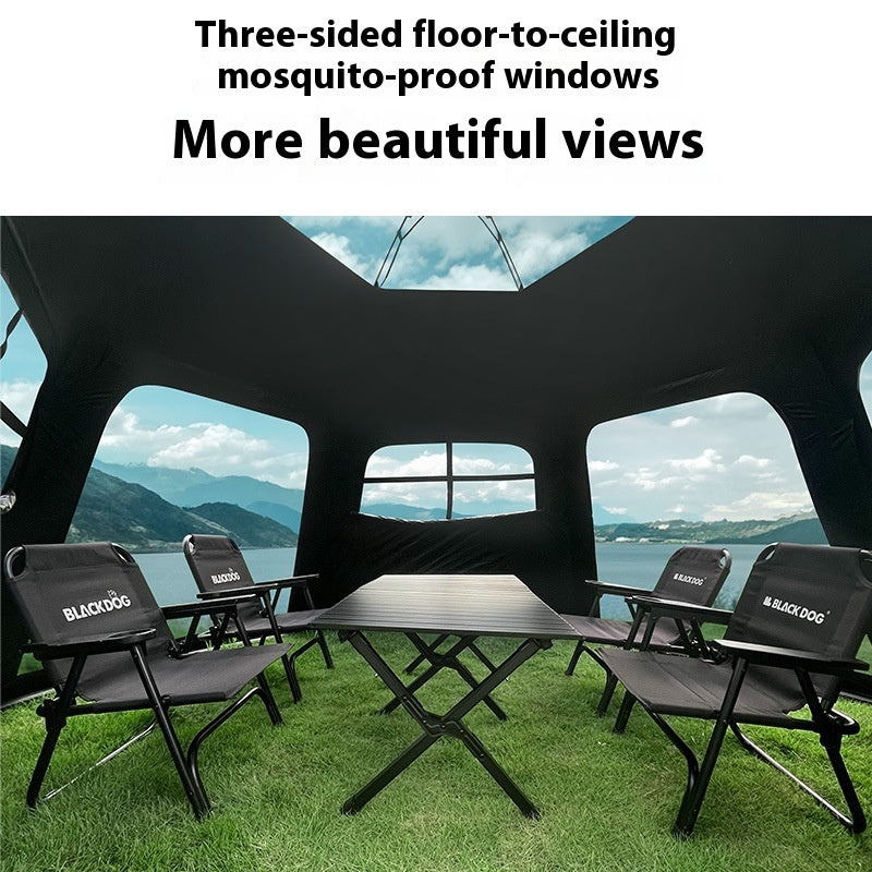 Hexagonal Pop-Up Camping Tent - Automatic Quick-Open Tent for 6-8 People