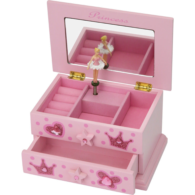 Children's Musical Jewelry Box - Multi-Layer Storage with Music