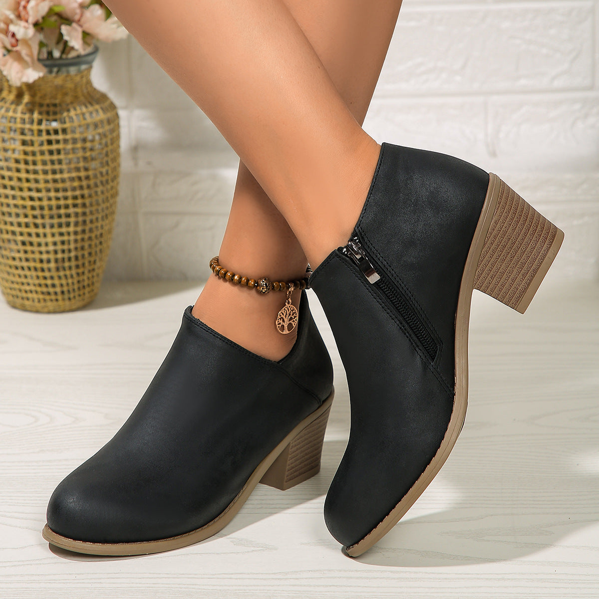 Side-Zip Ankle Boots – Women's Stylish Short Boots