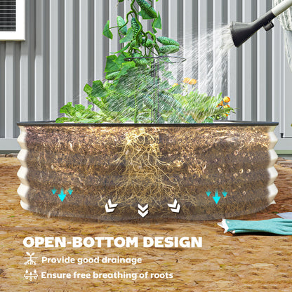 Raised Garden Bed Set - 2 Pack, 7' x 3' x 1' - Cream White