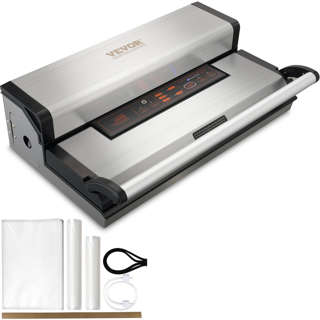 Vacuum Sealer Machine - 95Kpa 350W Dual Pump Food Sealer with Automatic & Manual Modes, Built-in Cutter