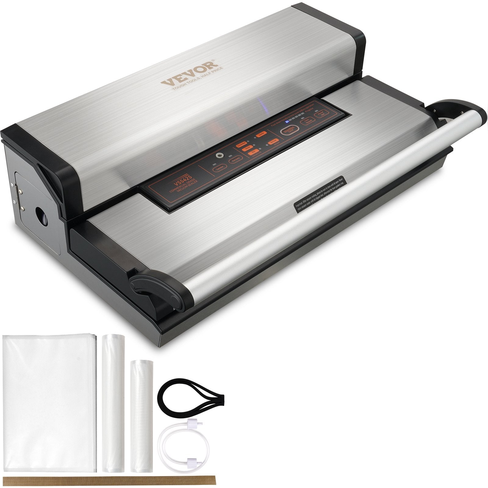 Vacuum Sealer Machine - 95Kpa 350W Dual Pump Food Sealer with Automatic & Manual Modes, Built-in Cutter