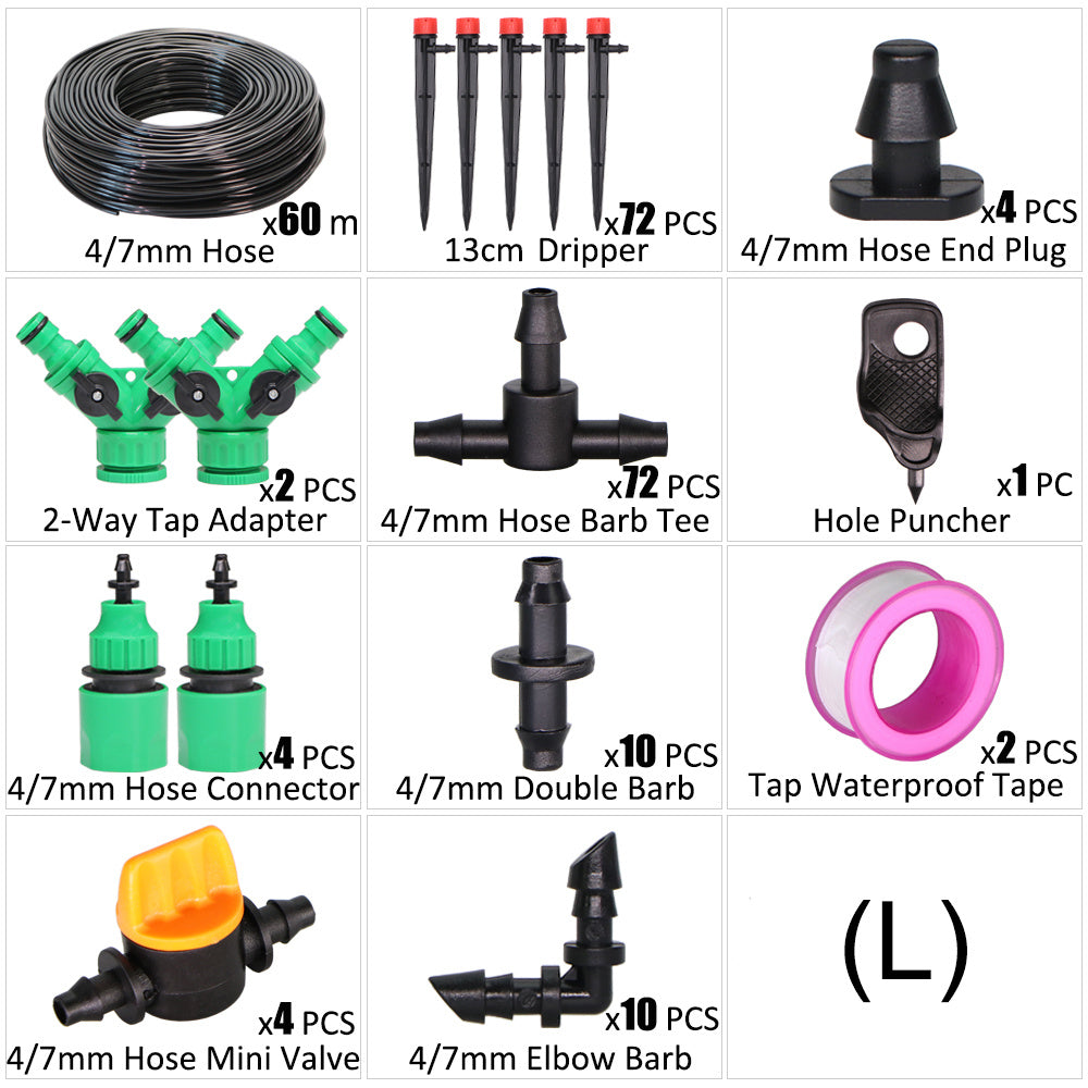 Sheila Merchandise automatic garden irrigation system with hoses connectors drippers and valves for efficient watering