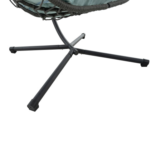 Wicker Hanging Egg Chair with Stand — Indoor & Outdoor Swing Chair