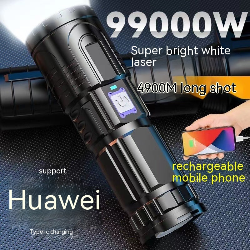 USB Rechargeable LED Flashlight – Zoomable, Waterproof, 3-Mode Tactical Light