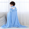 Kids' Hooded Quick-Dry Coral Fleece Bathrobe.