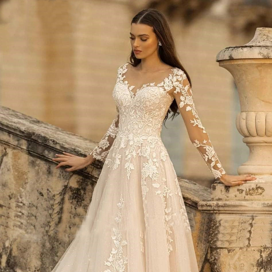 Long Sleeve Mori Style Wedding Dress