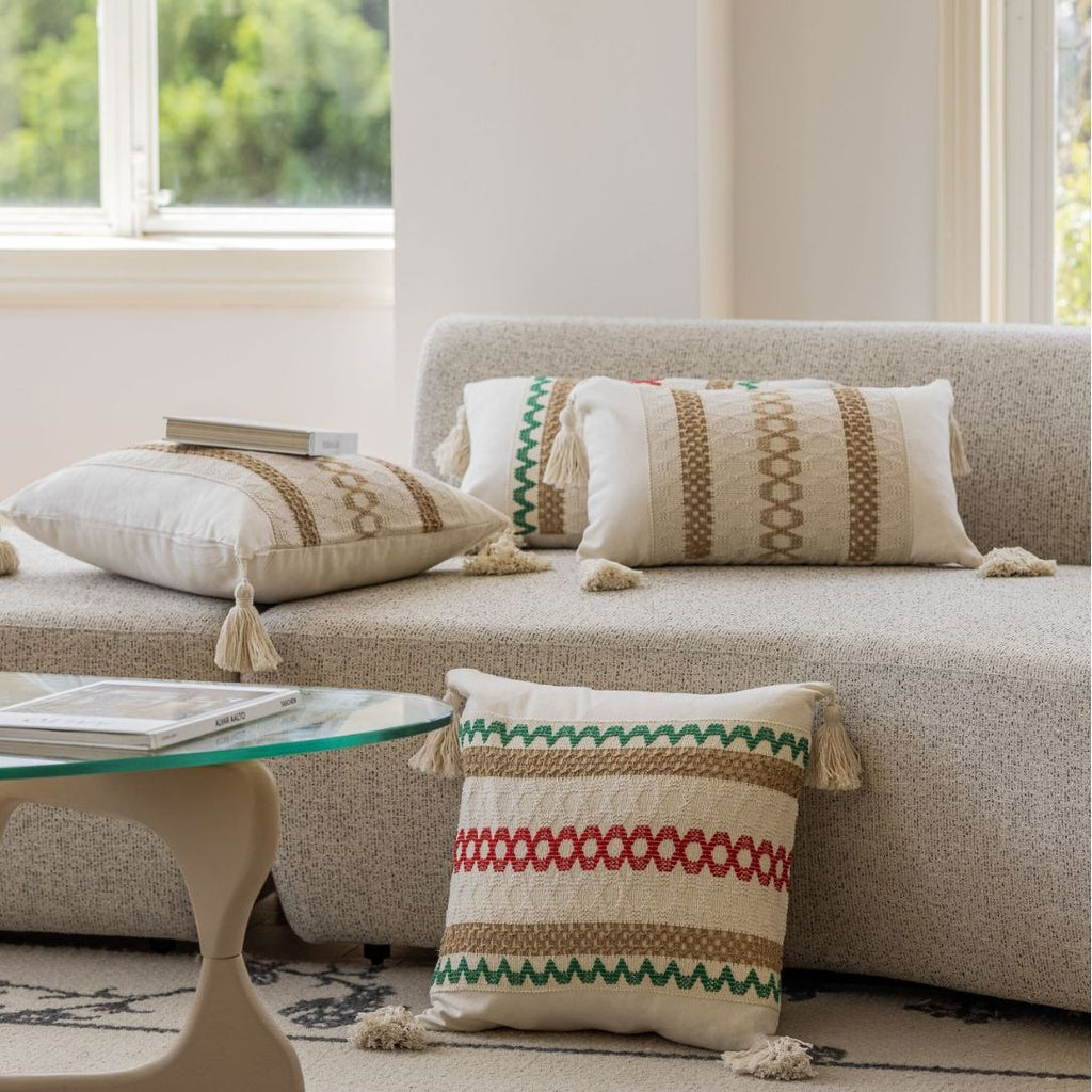 Jacquard Cushion Cover for Couch or Bed – Textured Woven Design