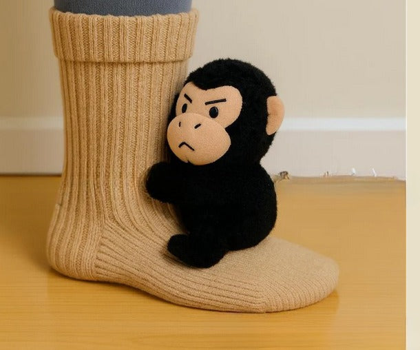 Plush Crochet Animal Cute Animal Socks