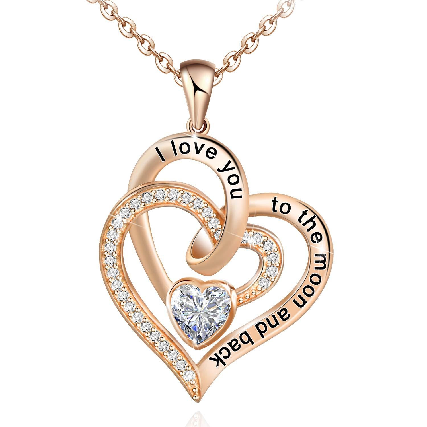 Anniversary Necklace for Wife - Sterling Silver Gift for Girlfriend, Mom, Daughter