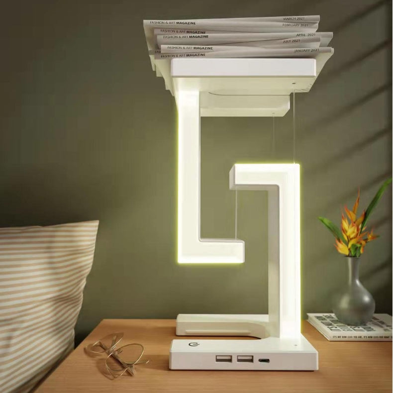 Wireless Charging Suspension Table Lamp - Floating Balance Lamp for Bedroom