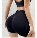 Sheila Merchandise fitness yoga shorts pants in black offering best lifting shorts for women with butt lifting design
