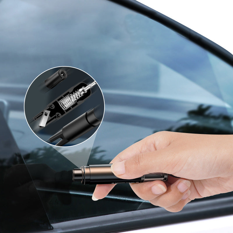 2-in-1 Car Safety Hammer Window Glass Breaker Seat Belt Cutter