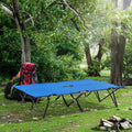 Double Camping Cot for 2 Adults - Folding Elevated Sleeping Cot with Carry Bag, 15 Inch Raised Portable Bed, 300 lbs Capacity