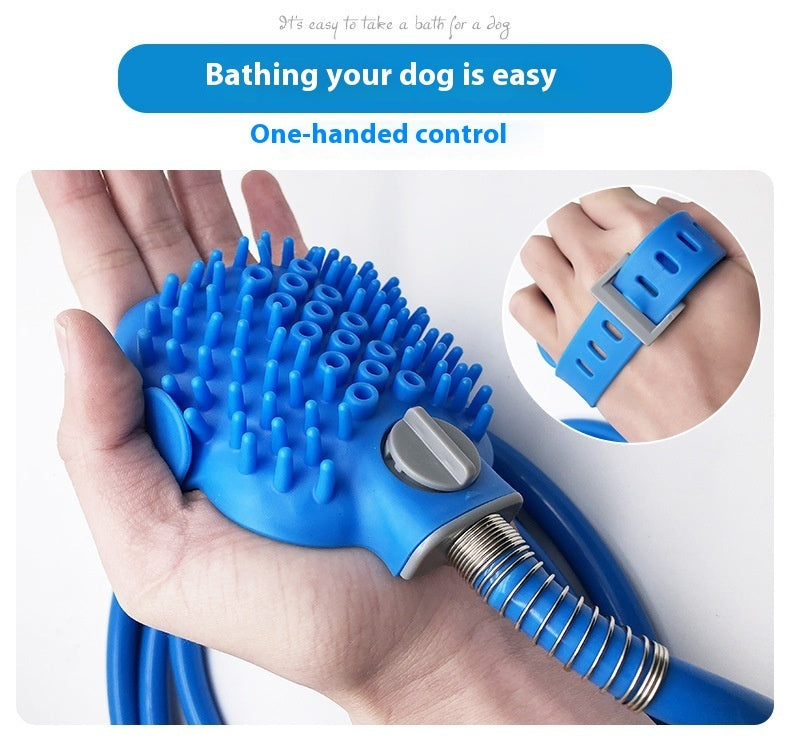 Silicone Pet Bathing Gloves – Handheld Dog Shower Brush & Massager