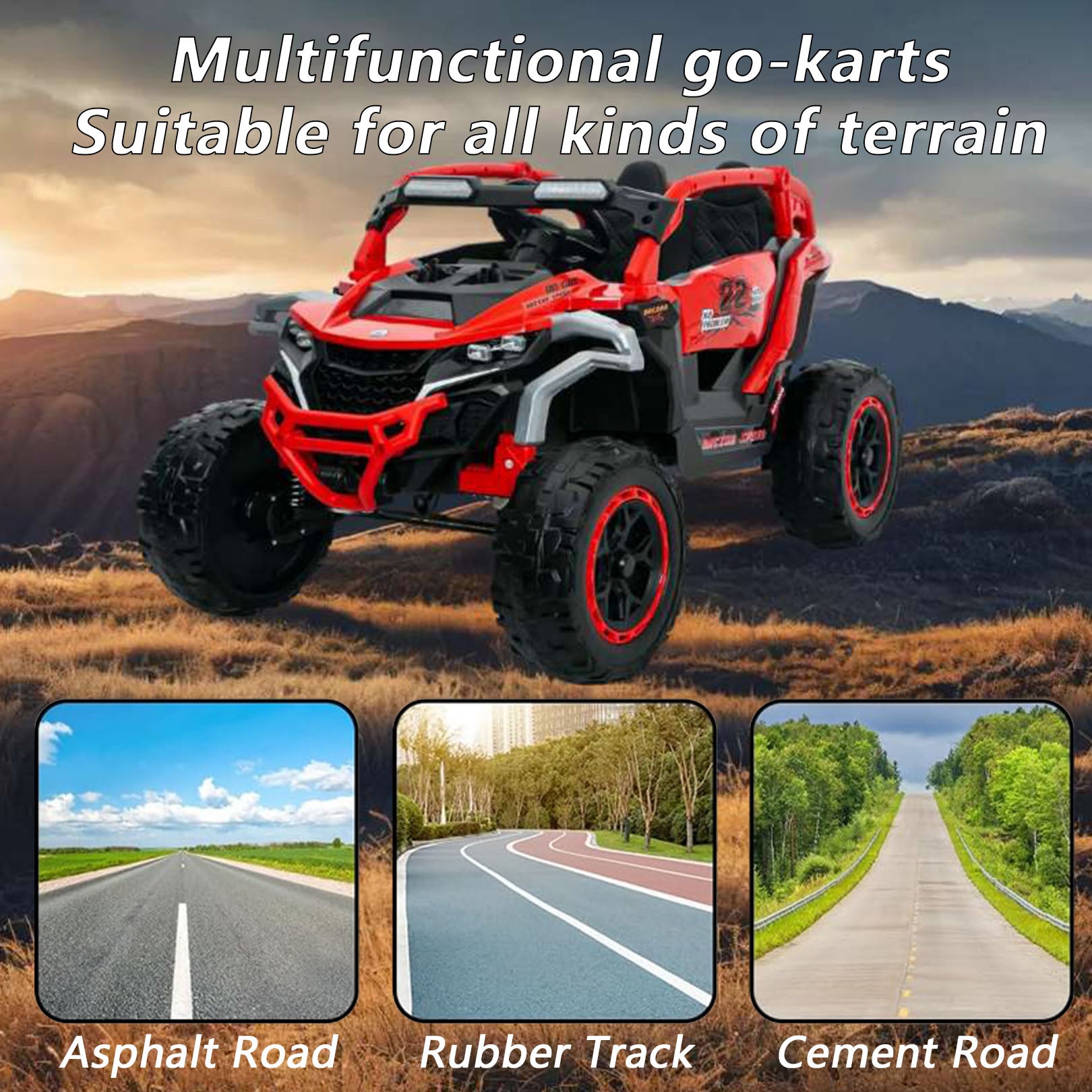 12V Kids Electric Ride-On UTV Truck - 2 Seater with Remote Control