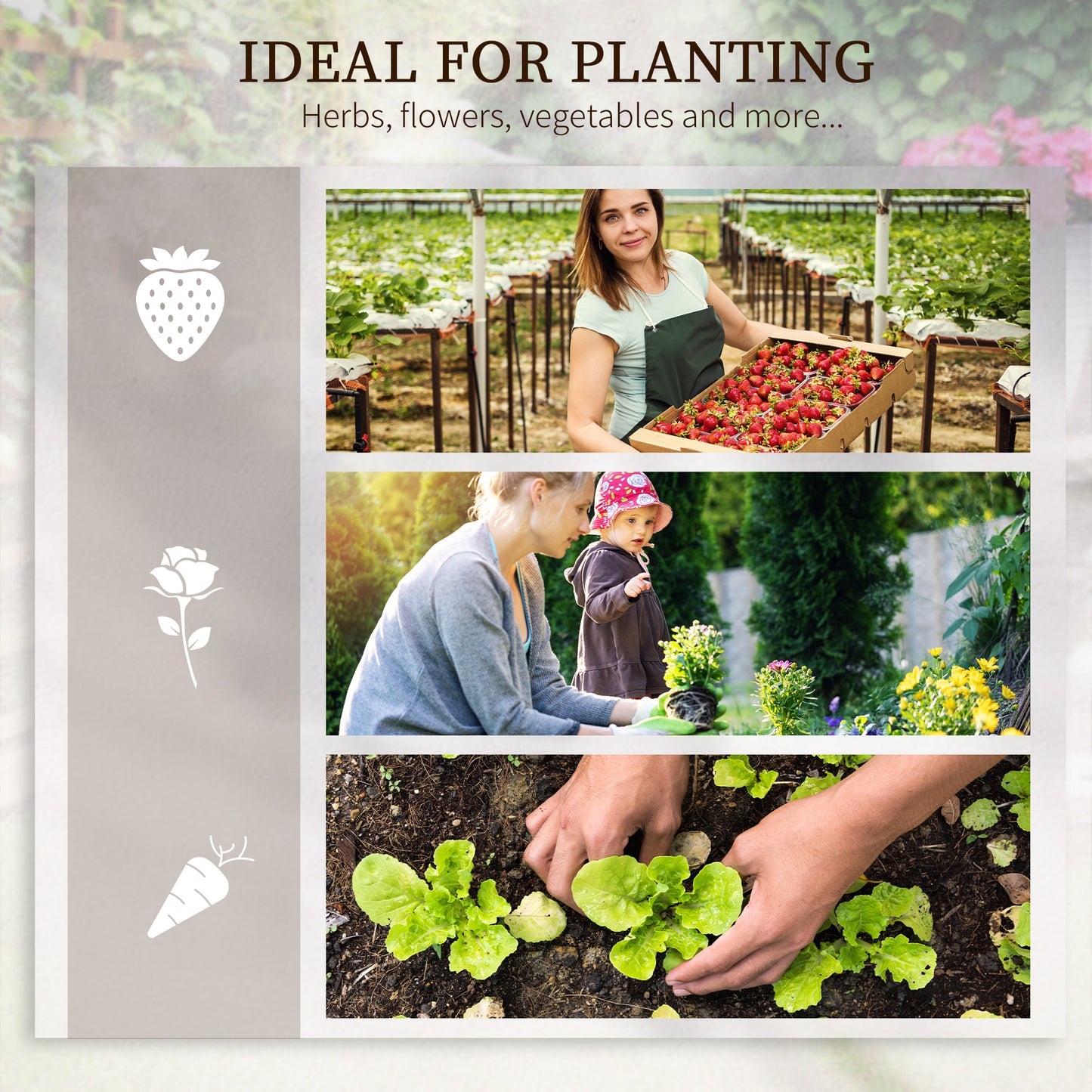 Steel Raised Garden Bed Set - 5-Piece Modular Planter System, 8'x8'x1' - Gray