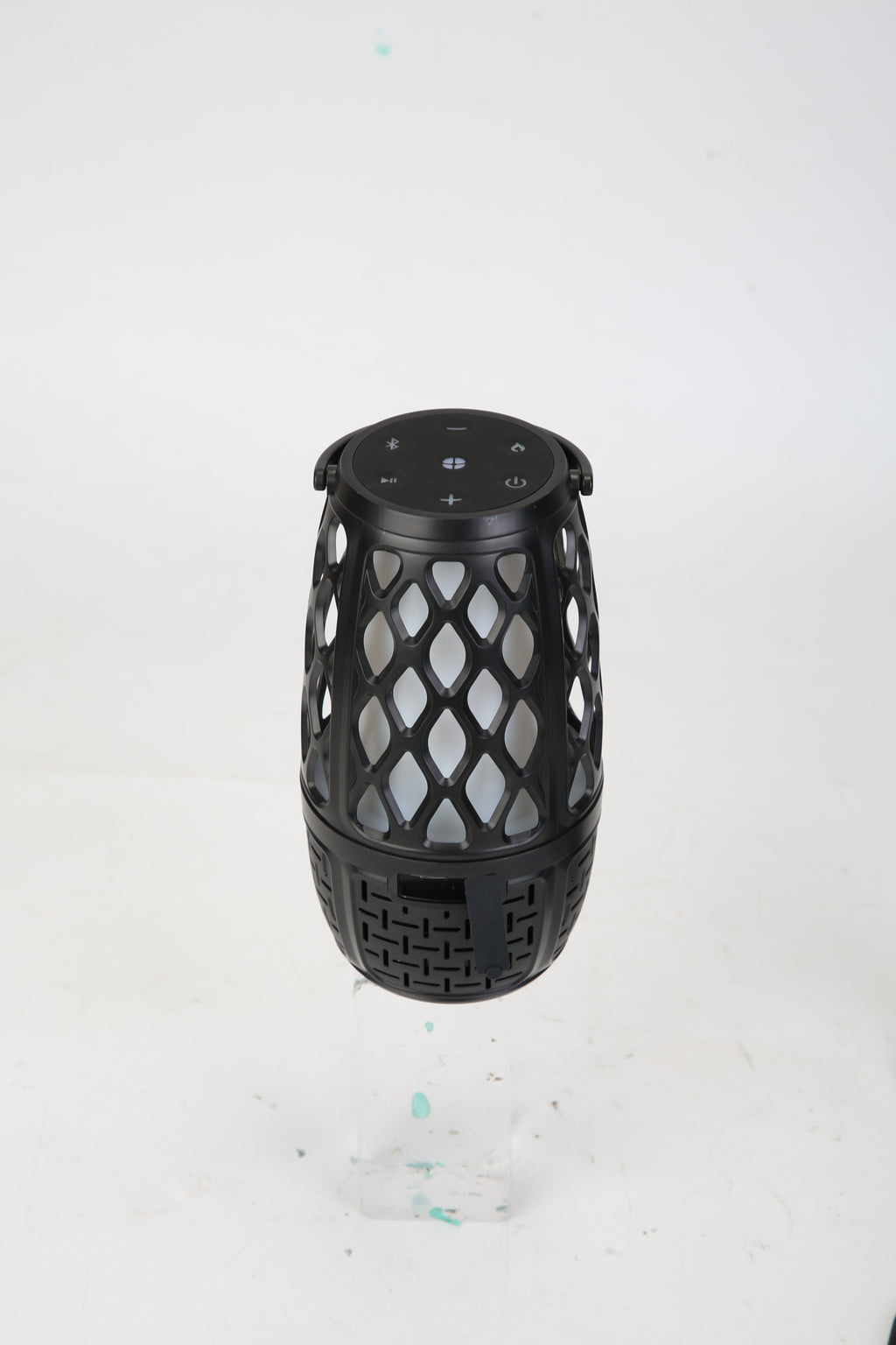 4-in-1 Wireless Bluetooth 5.3 Outdoor LED Flame Speaker – IPX5 Waterproof, Patio & Garden Speaker with 3 Flame Light Modes, Hook, Stake & Wall Mount, Sync Up to 100 Speakers