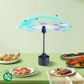 Sheila Merchandise chemical free mosquito repellent fan on table with food plates, portable fly repellent