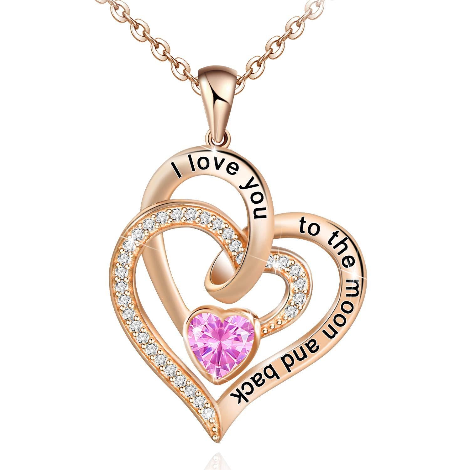 Anniversary Necklace for Wife - Sterling Silver Gift for Girlfriend, Mom, Daughter