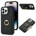 I phone  Pattern Fastened Ring Bracket Card Wallet Anti-fall Shell