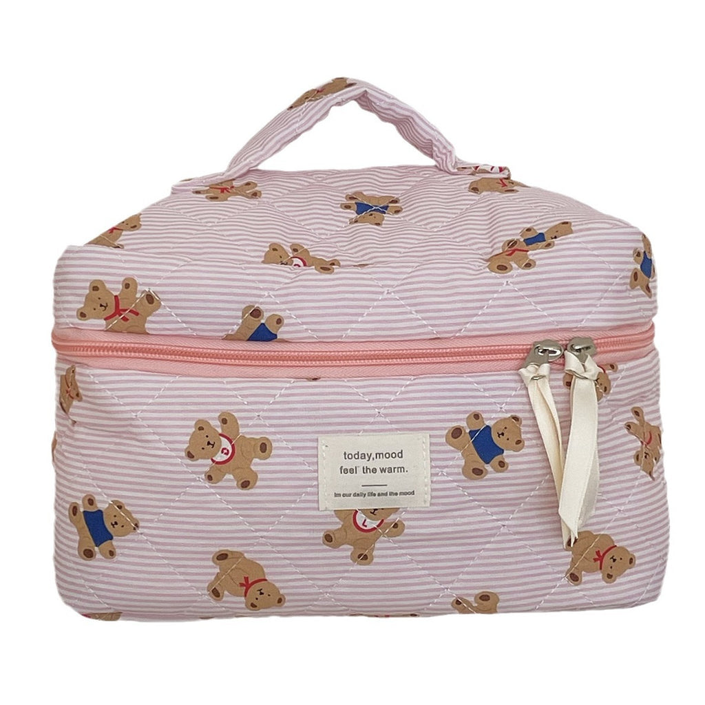 New Striped Bear Makeup Cosmetic Bag