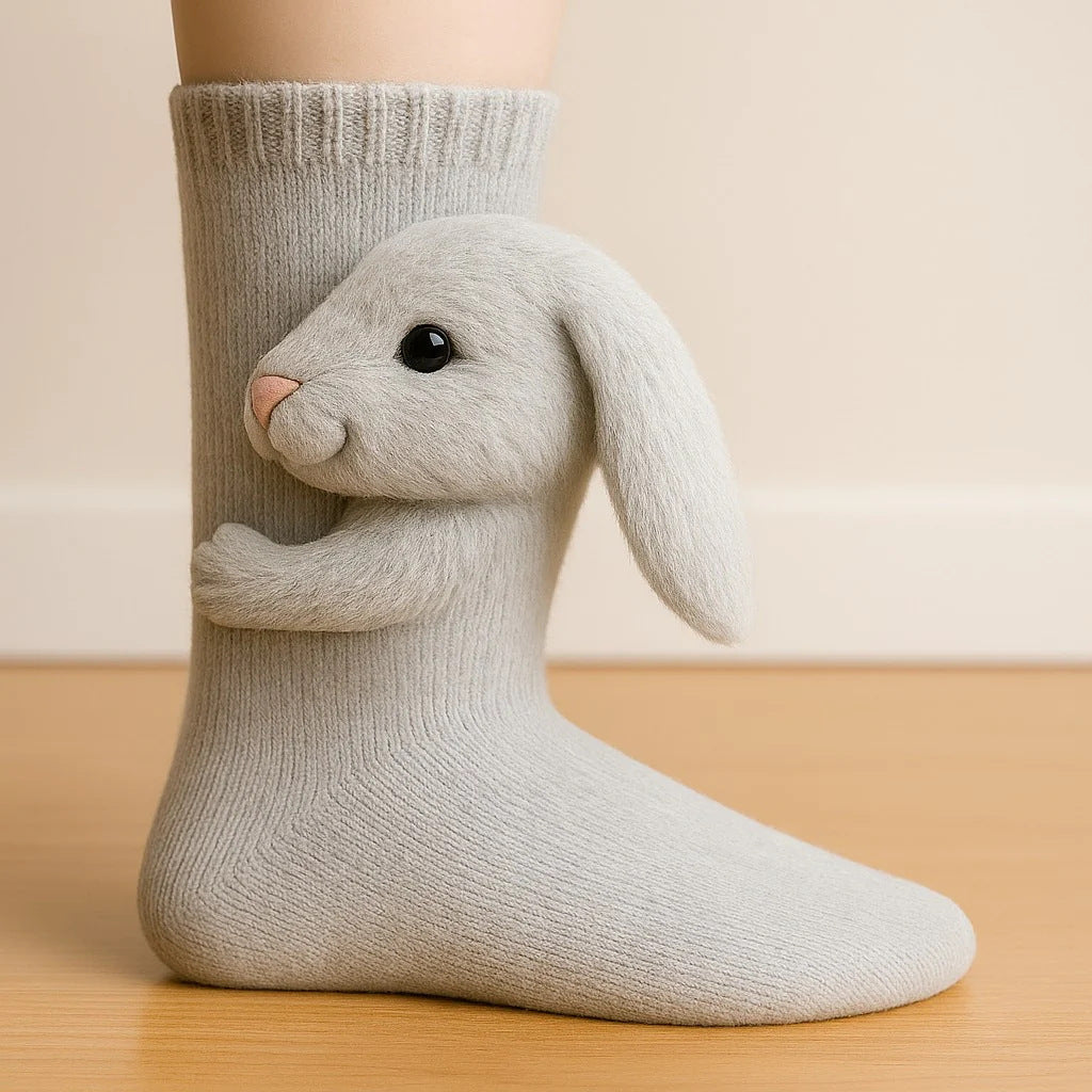 Plush Crochet Animal Cute Animal Socks