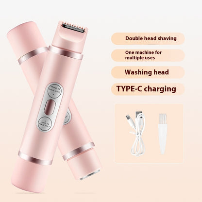 Sheila Merchandise double-headed shaver for women in pink with type-C charging and washing head