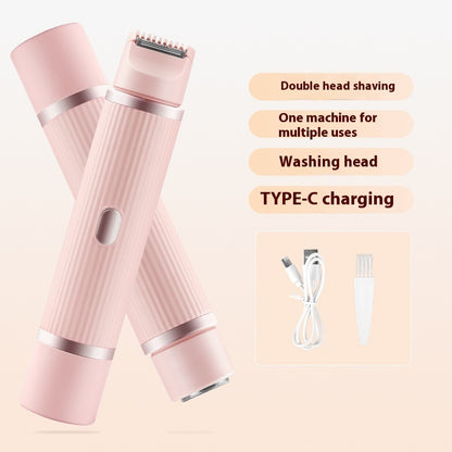 Sheila Merchandise pink double-headed shaver for women with Type-C charging and washable heads