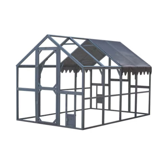 Sheila Merchandise durable chicken enclosure with robust frame and covered roof for optimal chicken protection