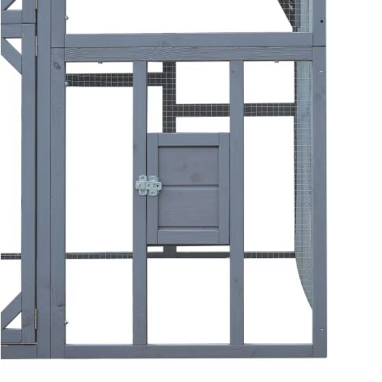 Durable chicken enclosure from Sheila Merchandise with sturdy wood and secure locking mechanism