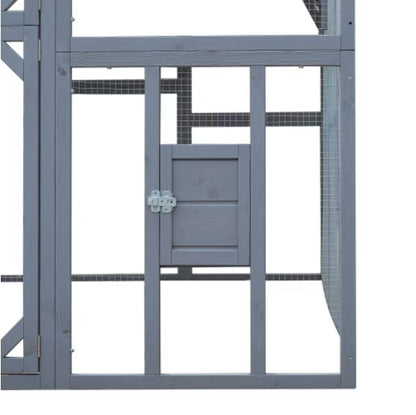 Durable chicken enclosure from Sheila Merchandise with sturdy wood and secure locking mechanism