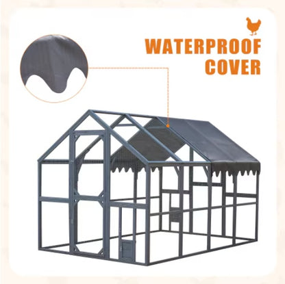 Sheila Merchandise durable chicken enclosure with a waterproof cover for protection against the elements